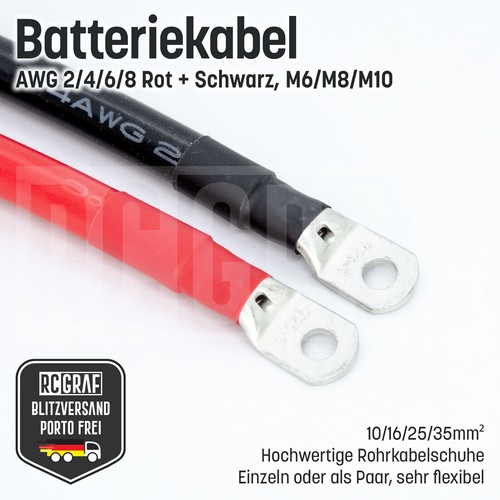 8 awg batteriekabel - 2/4/6/8,